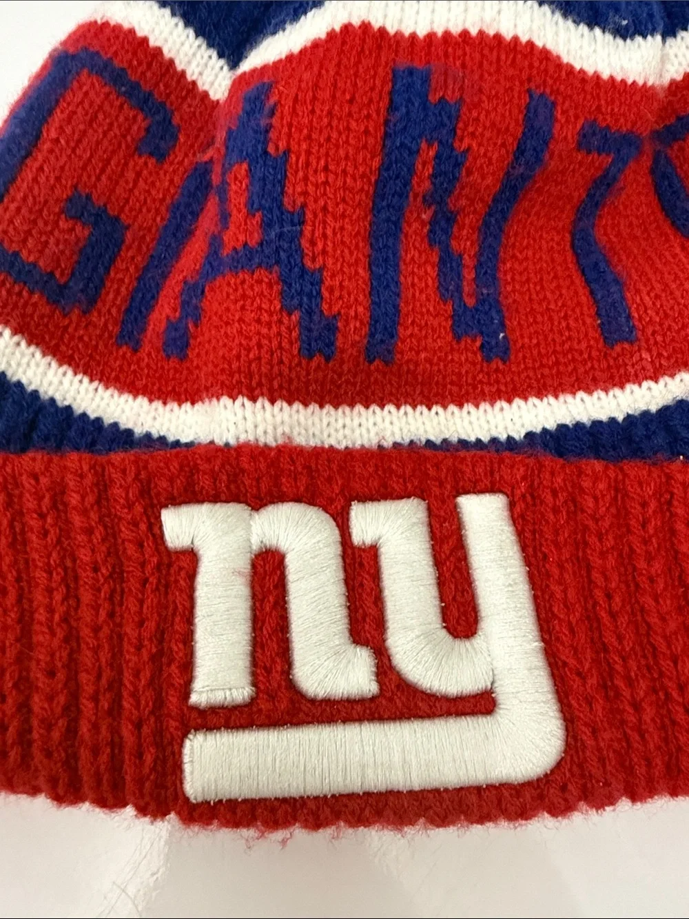 🥳 5 for $25 BUNDLE 47 Brand New York Giants Knit Pom Beanie - Red, Blue & White